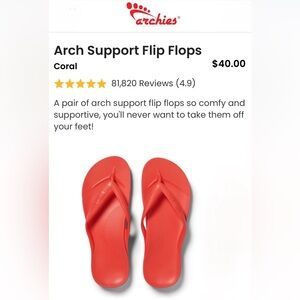 Archies Arch Support Flip Flop